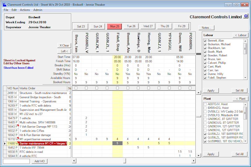 Allocate Stock from Labour Plant Allocation Sheets